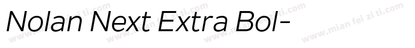 Nolan Next Extra Bol字体转换